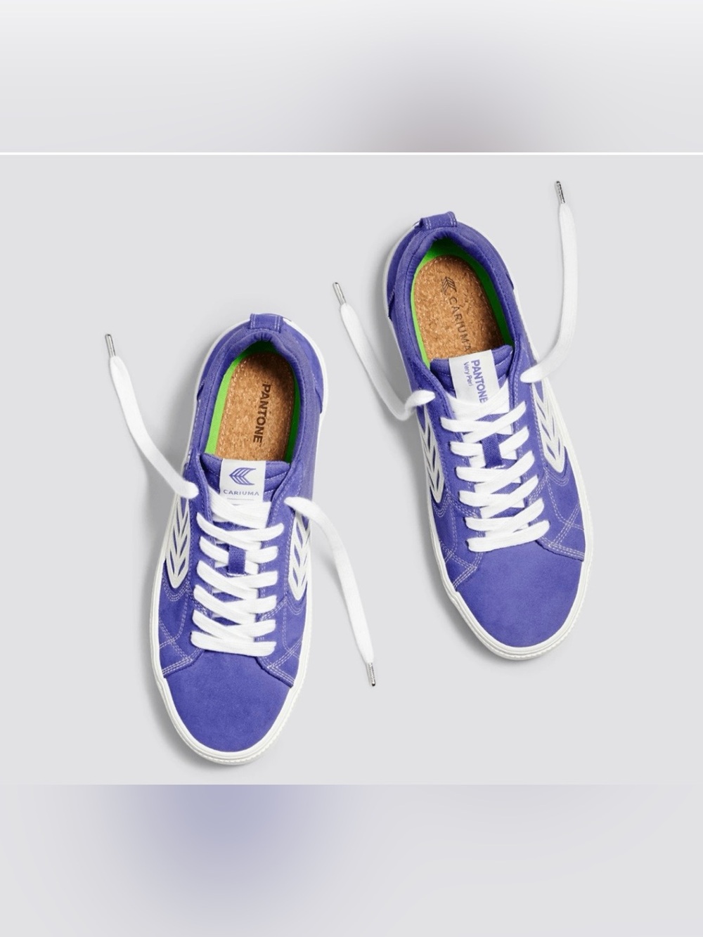 Pantone VERY PERI Suede Low-Top Sneaker, Unisex men’s size 7.5; women’s size 9